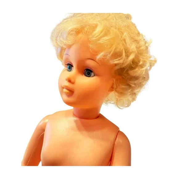Reliable Walking Doll 30 inch Blonde Plastic Sleepy Eyes Vintage 1961 Canada - Picture 7 of 13